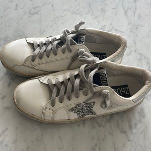 Cute Golden Goose Star look a like white sneakers, fits like 7.5